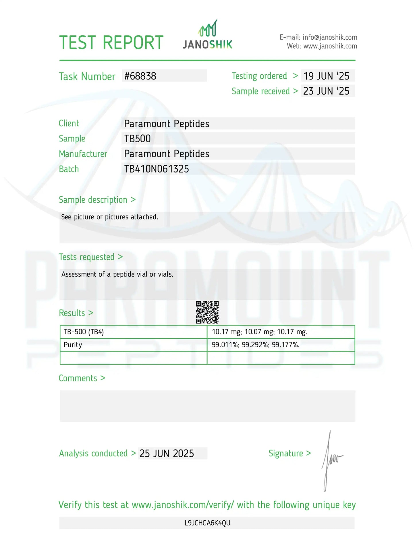 Thymosin Beta 4 (TB500) (10mg)