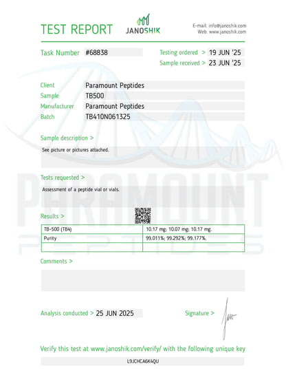 Thymosin Beta 4 (TB500) (10mg)
