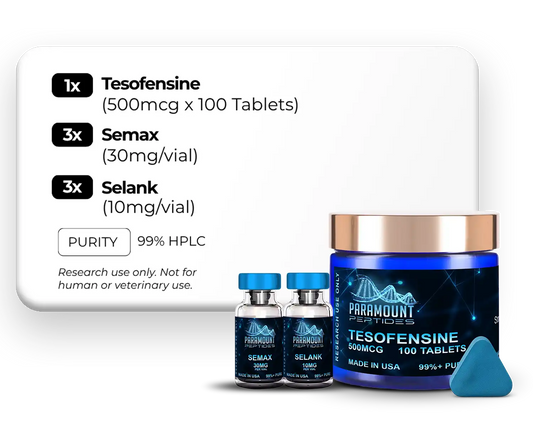 Tesofensine (500mcg x 100 Tablets), Semax (30mg), Selank (10mg) - X3