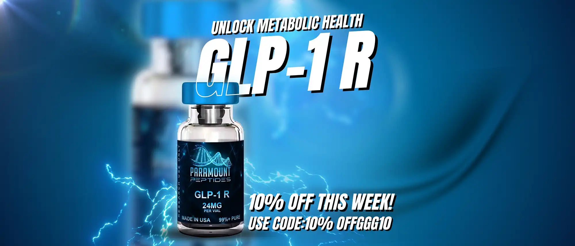 Unlock Metabolic Health. GLP-1 R. 10% off this week! Use code: 10% OFFGGG10.