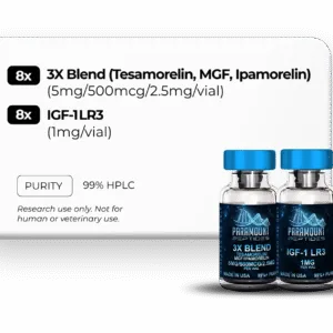 3X Blend (Tesamorelin, MGF, Ipamorelin (5mg/500mcg/2.5mg)), IGF‑1 LR3 (1mg) -X2 Research Bundle