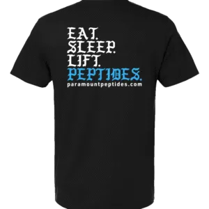 Eat. Sleep. Lift. Peptides. T-Shirt – Black