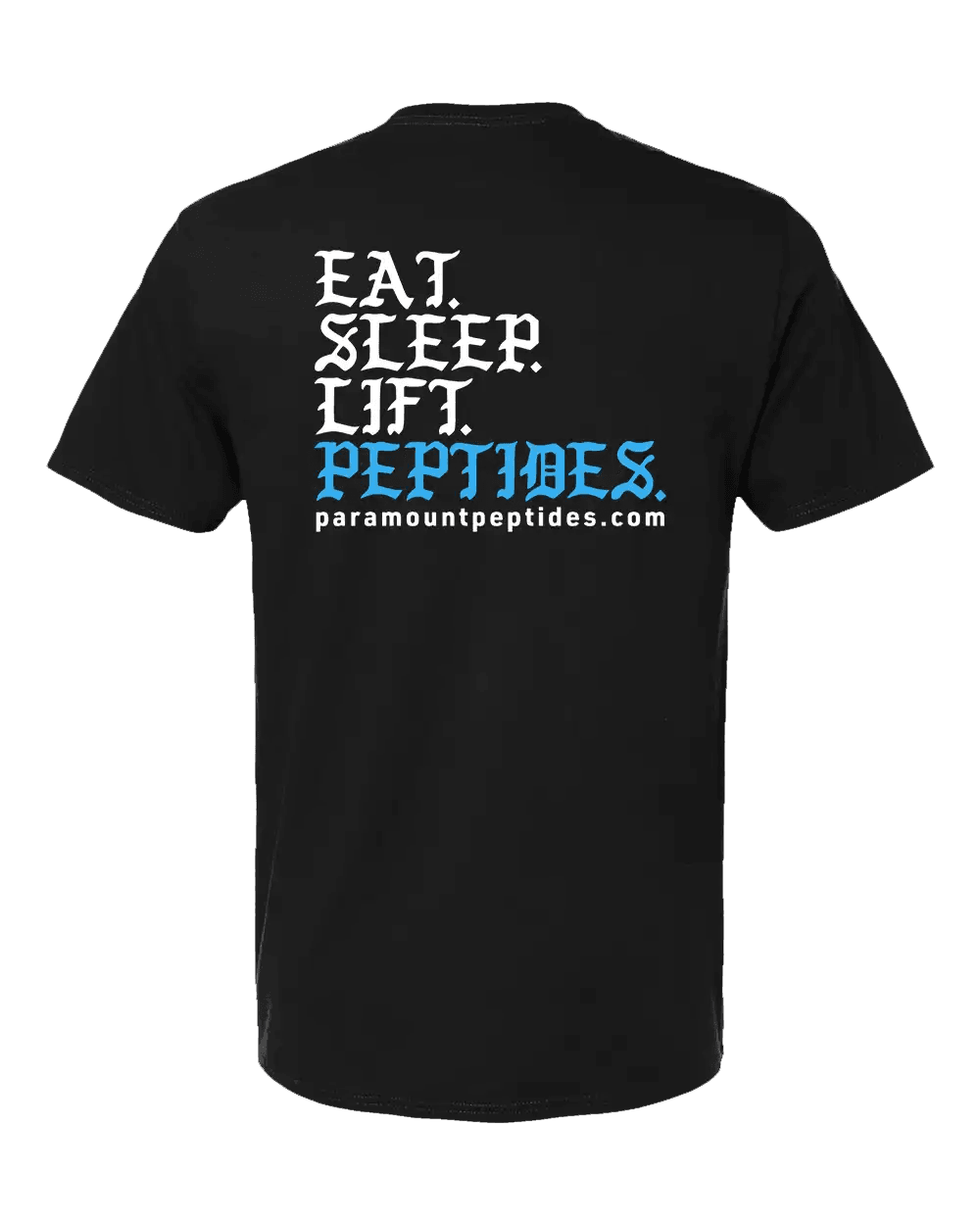 Eat. Sleep. Lift. Peptides. T-Shirt – Black