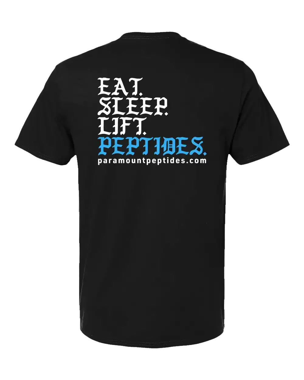 Eat. Sleep. Lift. Peptides. T-Shirt – Black
