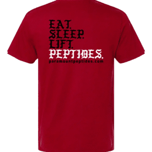 Eat. Sleep. Lift. Peptides. T-Shirt Red