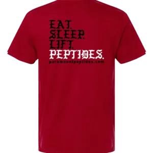 Eat. Sleep. Lift. Peptides. T-Shirt Red