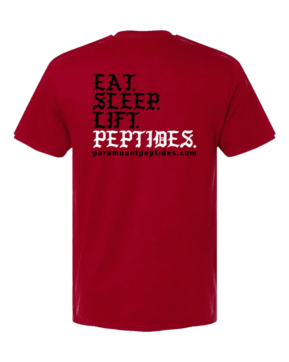 Eat. Sleep. Lift. Peptides. T-Shirt Red