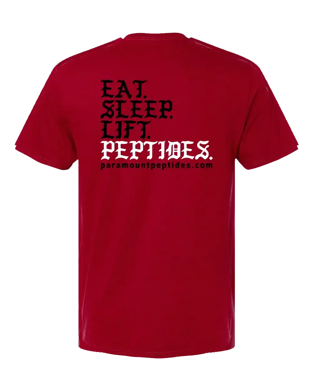 Eat. Sleep. Lift. Peptides. T-Shirt Red